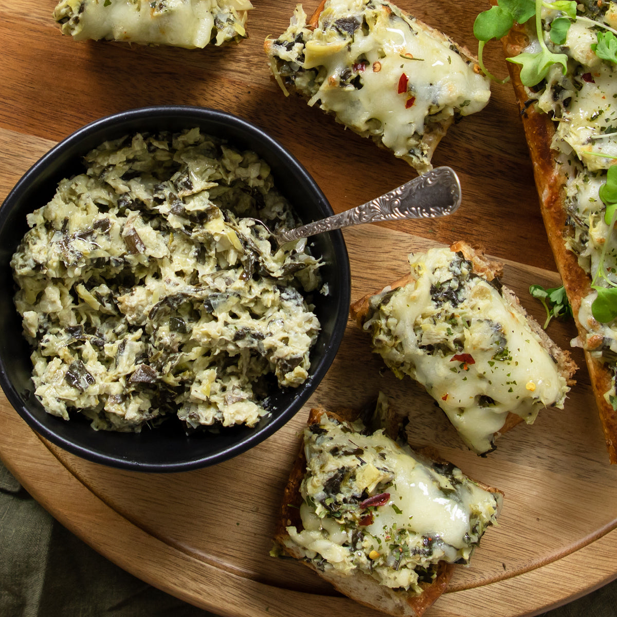 Spinachoke Baked French Bread
